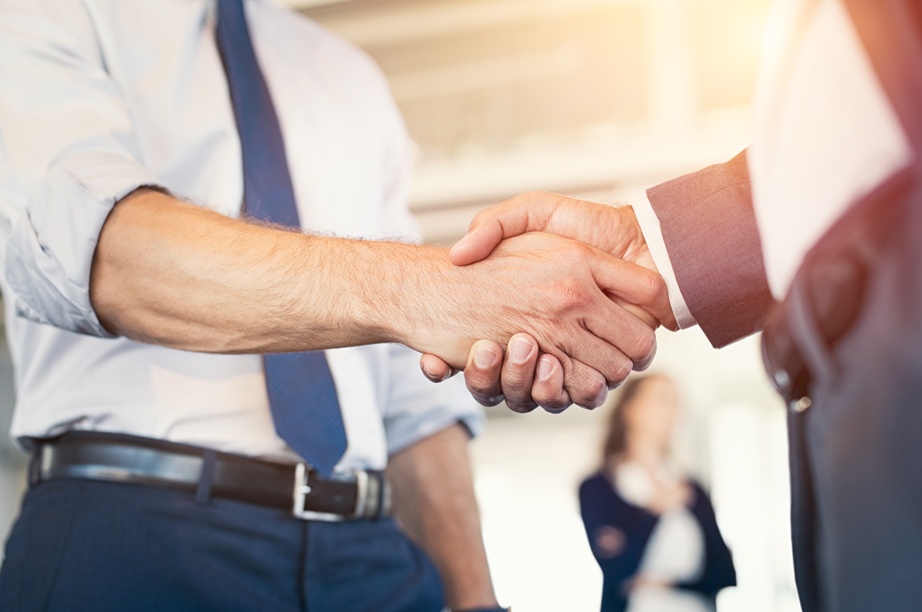 Businesspeople shaking hands